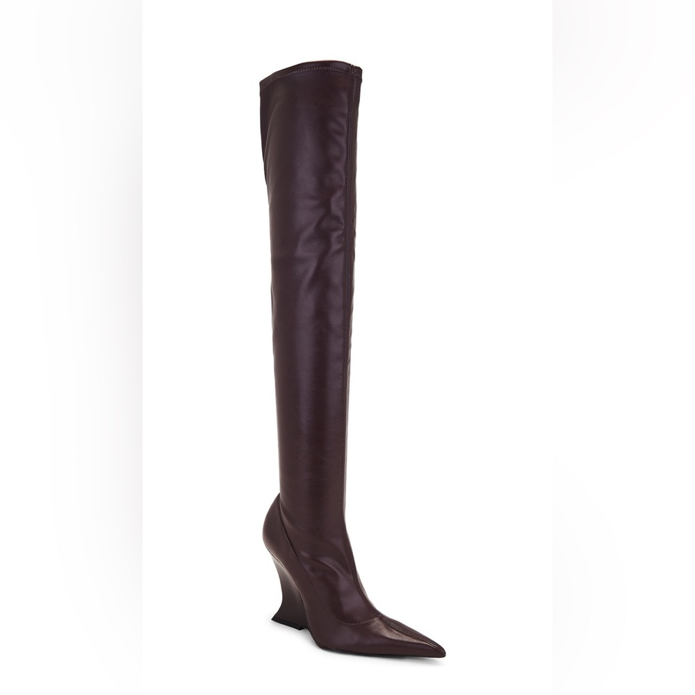 Sienna Over The Knee Cherry Wine Schutz Boots - Picture 9 of 13